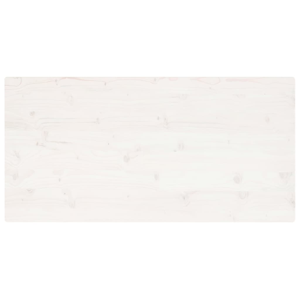 Fehér tömör fenyőfa téglalap alakú asztallap 100 x 50 x 2,5 cm