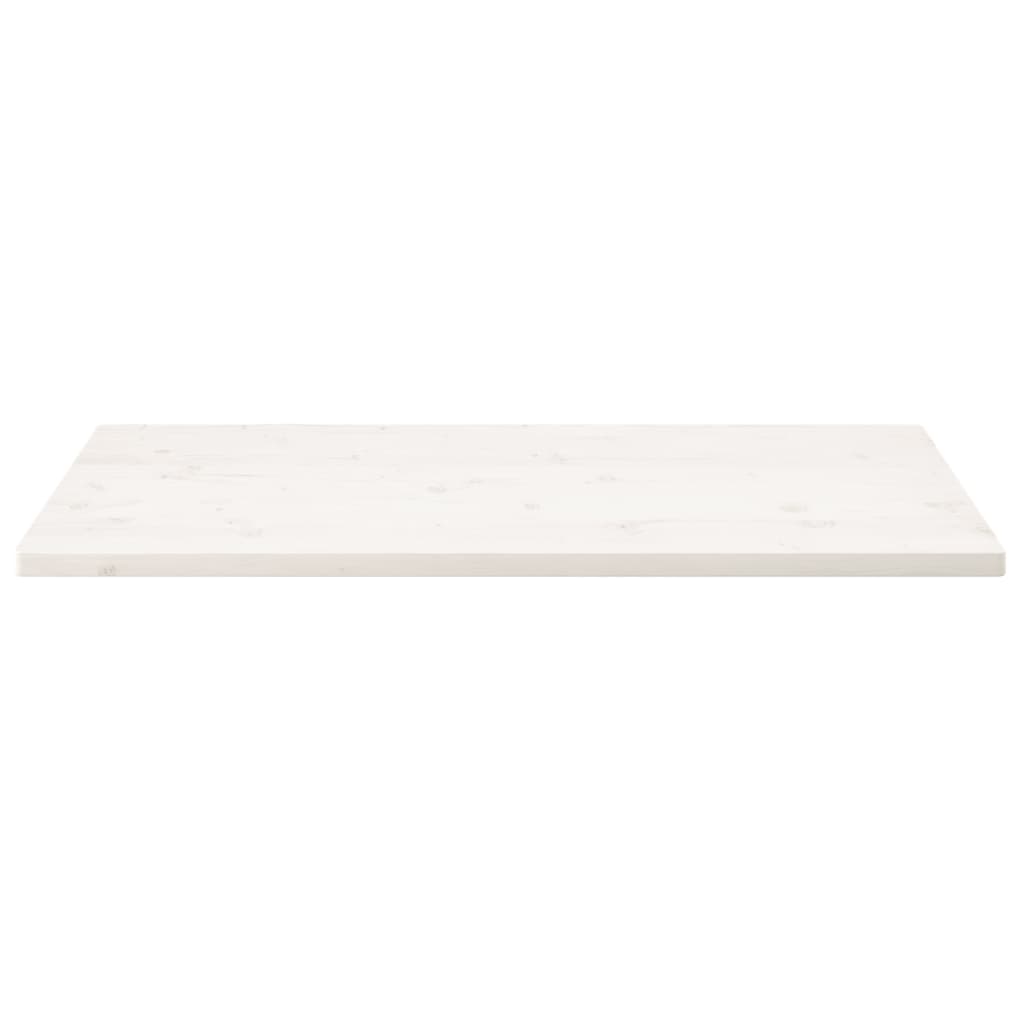 Fehér tömör fenyőfa téglalap alakú asztallap 100 x 60 x 2,5 cm