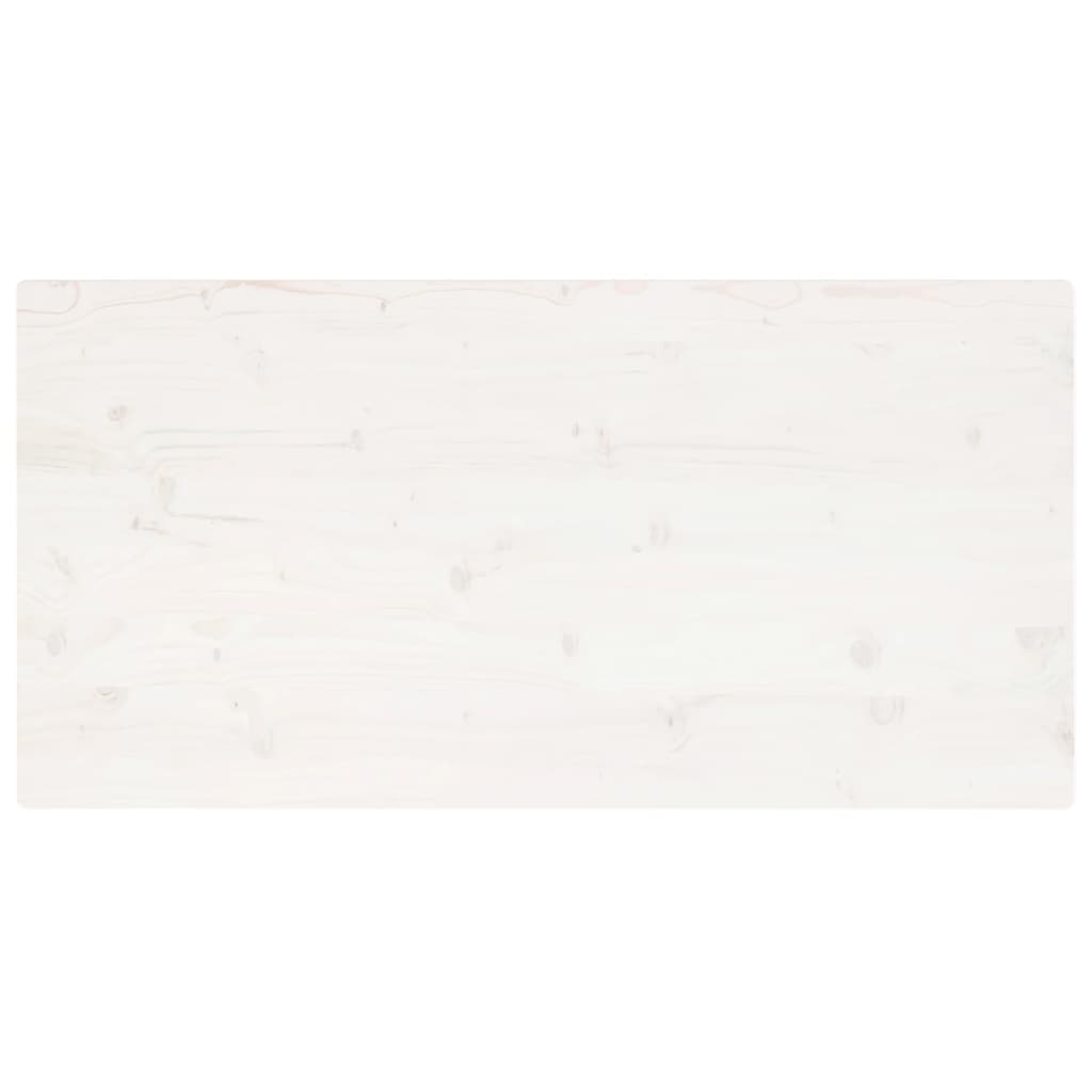 Fehér tömör fenyőfa téglalap alakú asztallap 100 x 60 x 2,5 cm