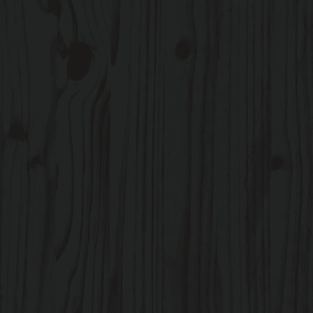 2 db fekete tömör fenyőfa kerti szék párnákkal