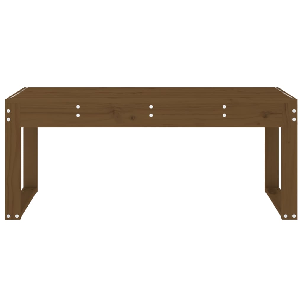 Mézbarna tömör fenyőfa kerti pad 110x38x45 cm