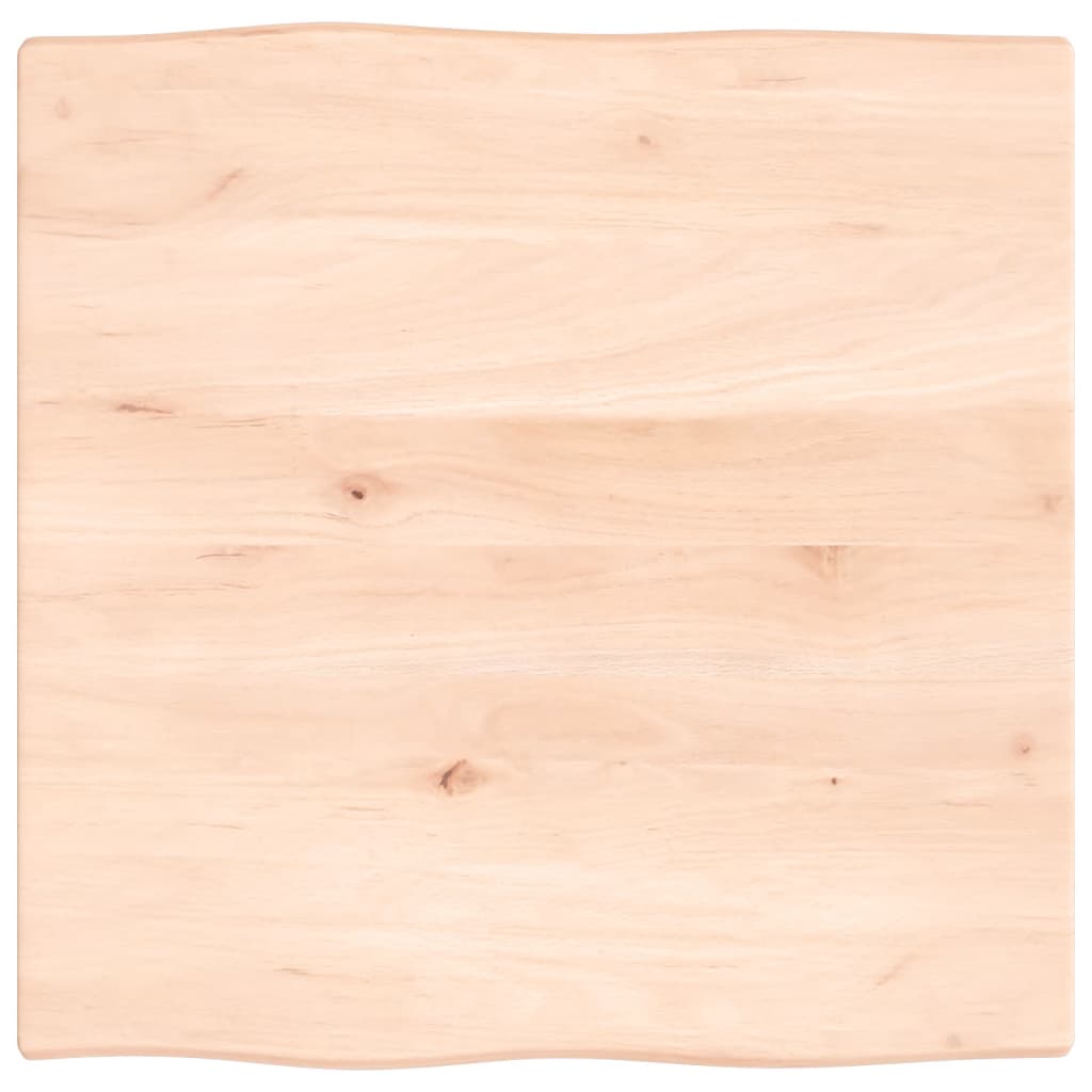 Asztallap 60x60x2 cm kezeletlen tömörfa tölgyfa élőszegélyes