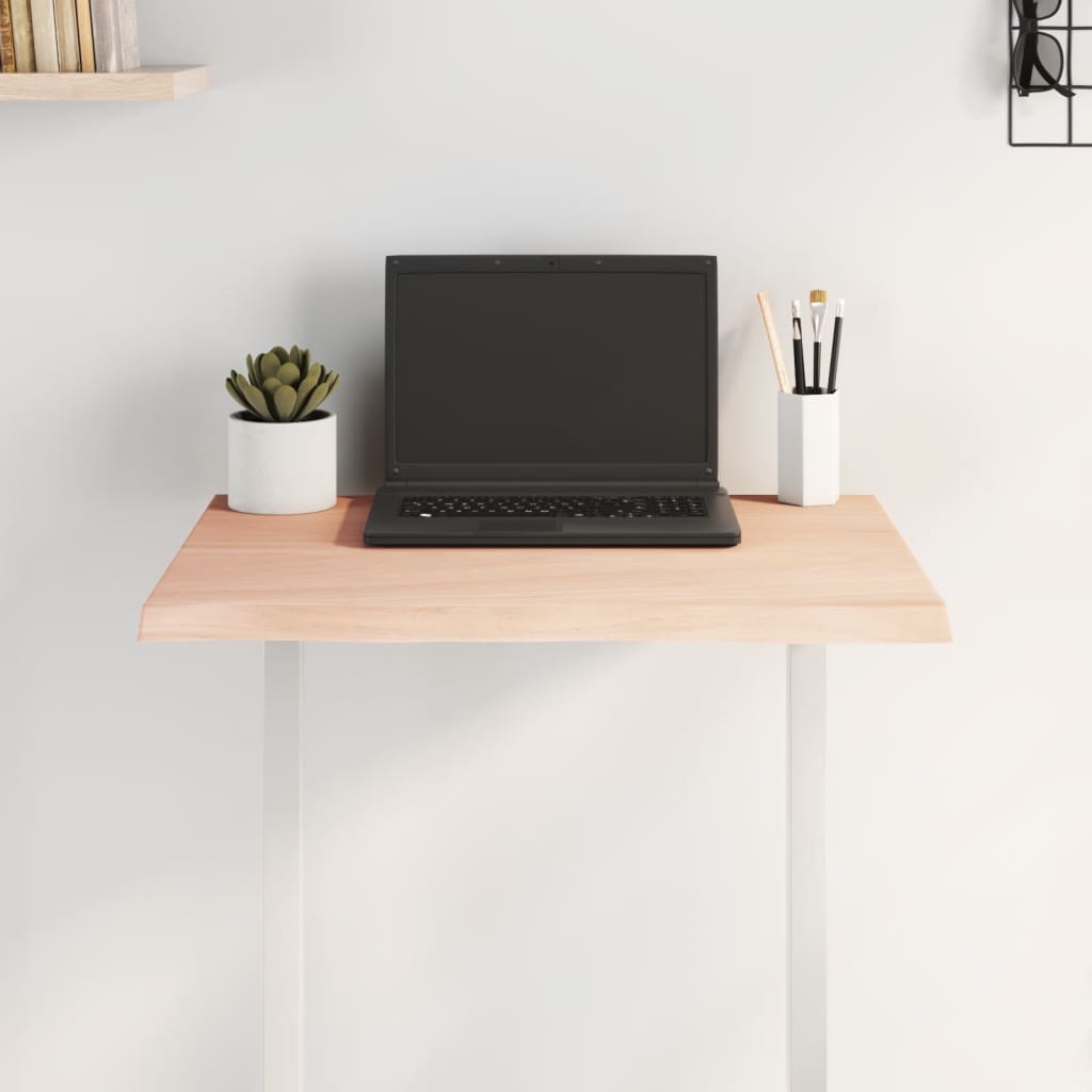 Asztallap 60x60x2 cm kezeletlen tömörfa tölgyfa élőszegélyes