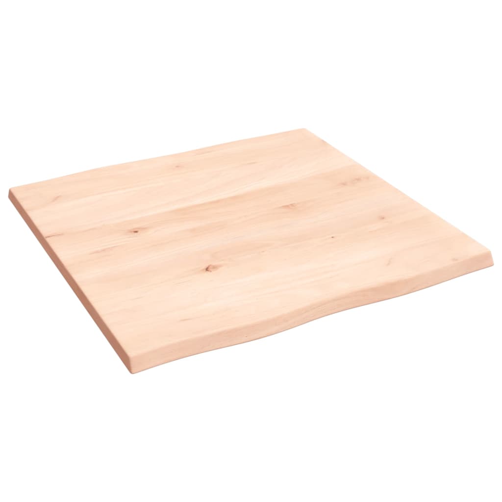 Asztallap 60x60x2 cm kezeletlen tömörfa tölgyfa élőszegélyes