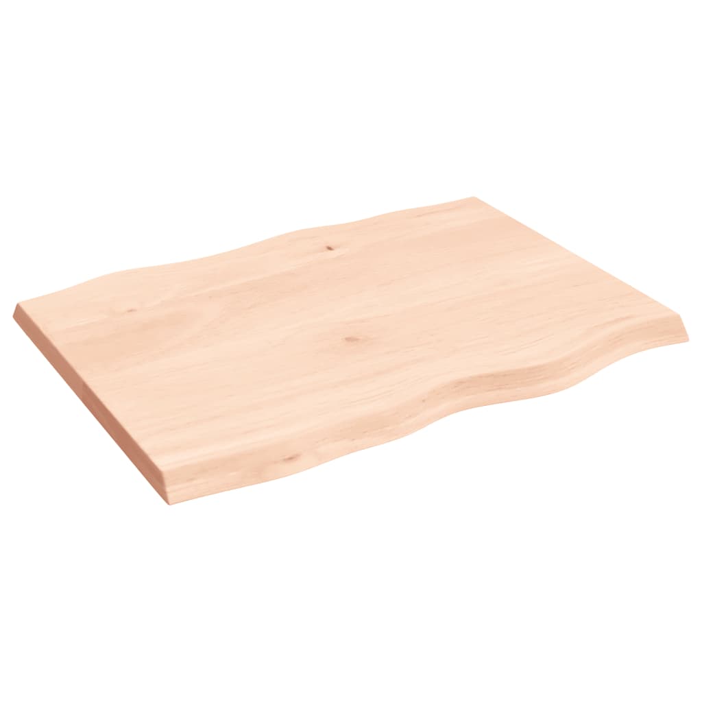 Asztallap 80x60x(2-4) cm kezeletlen tömör fa élőszegélyes