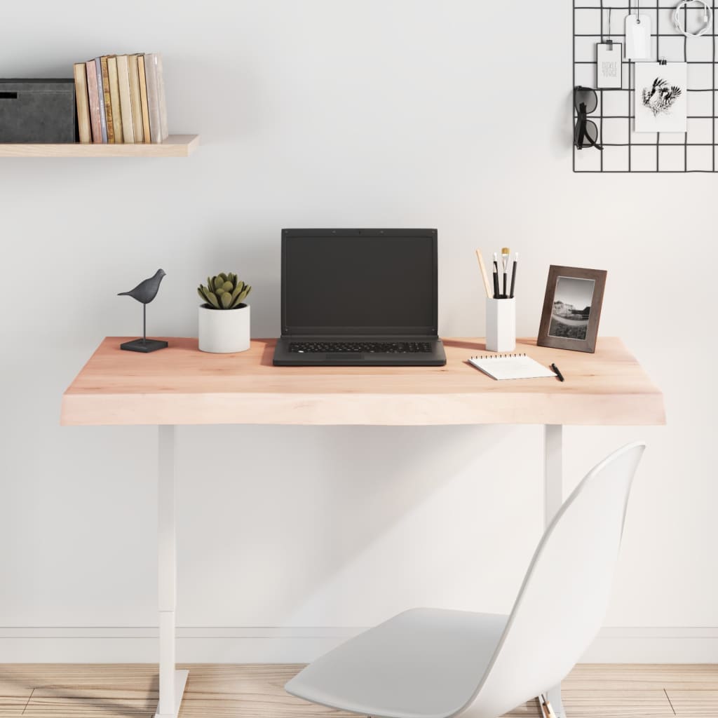 Asztallap 100x60x2 cm kezeletlen tömörfa tölgyfa élőszegélyes Asztallap 100x60x2 cm kezeletlen tömörfa tölgyfa élőszegélyes