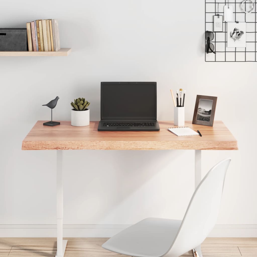 Világosbarna asztallap 100x40x(2-4)cm kezelt tömör élőszegélyes