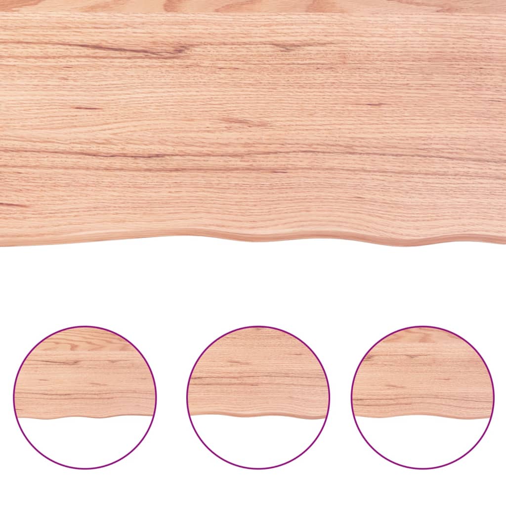 Világosbarna asztallap 100x40x(2-4)cm kezelt tömör élőszegélyes