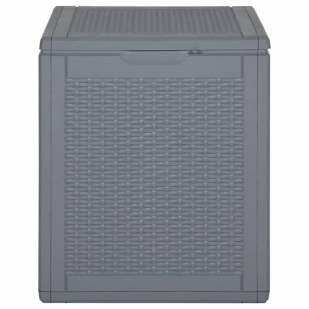 Szürke pp rattan kerti tárolóláda 90 l