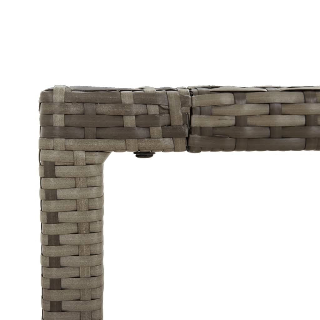9-részes szürke polyrattan kerti ülőgarnitúra párnákkal