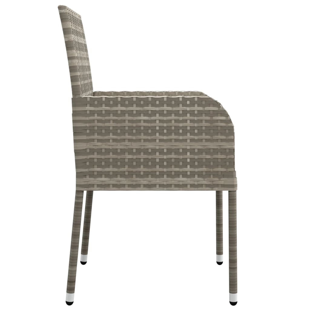 3 részes szürke polyrattan kerti étkezőgarnitúra párnával 3 részes szürke polyrattan kerti étkezőgarnitúra párnával