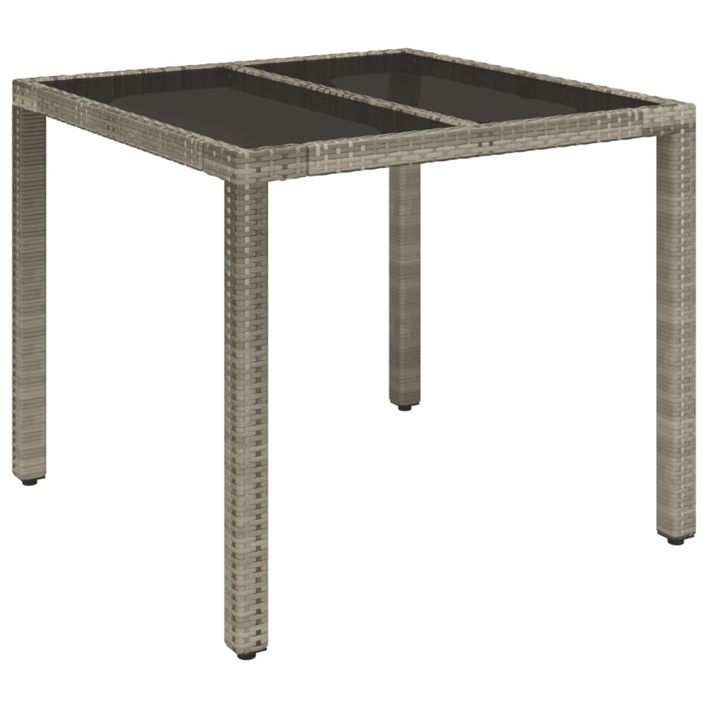 3 részes szürke polyrattan kerti étkezőgarnitúra párnával 3 részes szürke polyrattan kerti étkezőgarnitúra párnával