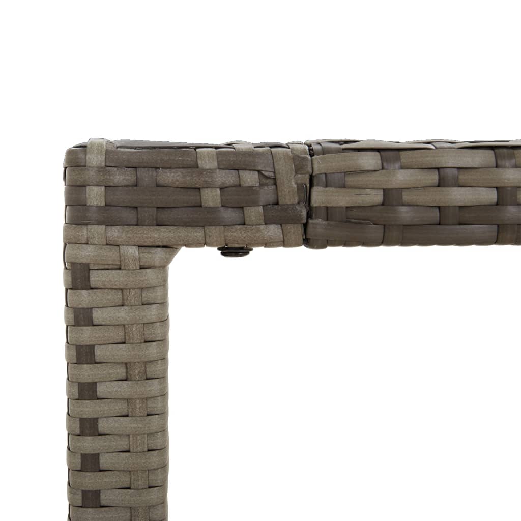 3 részes szürke polyrattan kerti étkezőgarnitúra párnával 3 részes szürke polyrattan kerti étkezőgarnitúra párnával