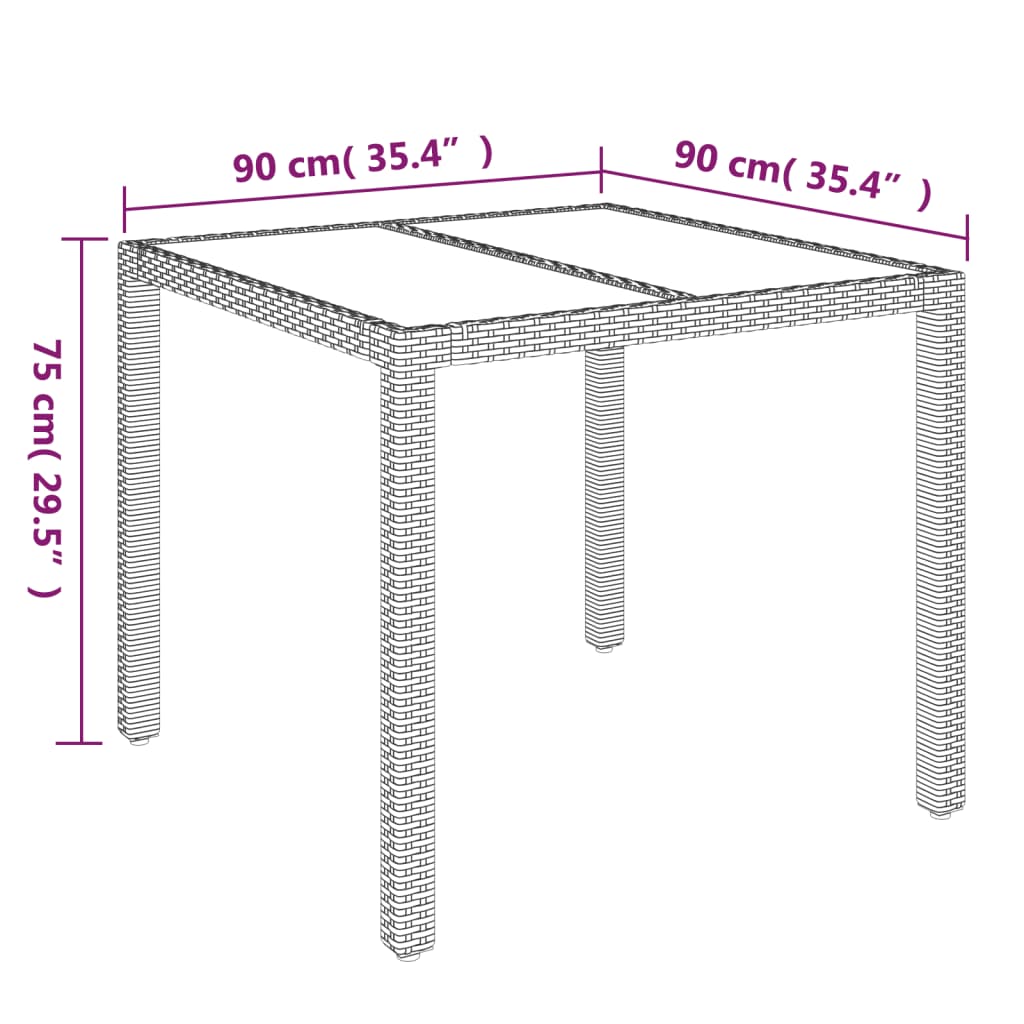 3 részes szürke polyrattan kerti étkezőgarnitúra párnával 3 részes szürke polyrattan kerti étkezőgarnitúra párnával
