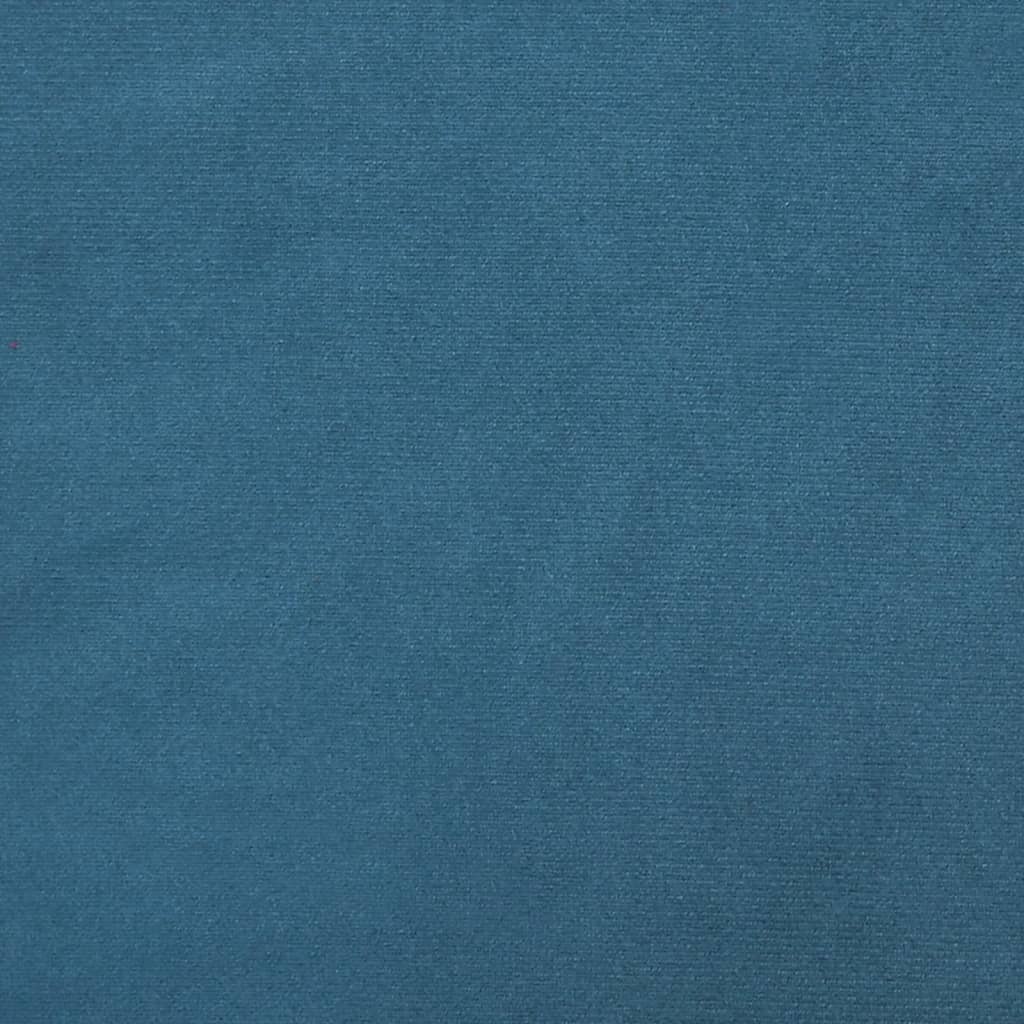 Kék l-alakú bársony kanapéágy 275x140x70 cm Kék l-alakú bársony kanapéágy 275x140x70 cm