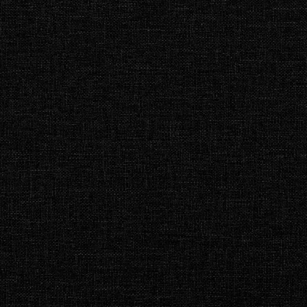 Fekete l-alakú szövet kanapéágy 255x140x70 cm