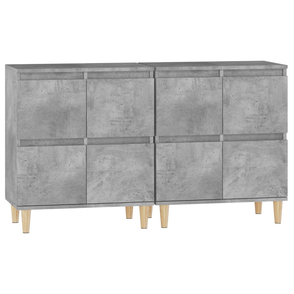 2 db betonszürke szerelt fa tálalószekrény 60 x 35 x 70 cm