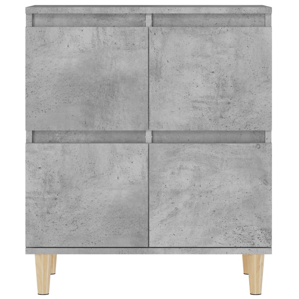 2 db betonszürke szerelt fa tálalószekrény 60 x 35 x 70 cm