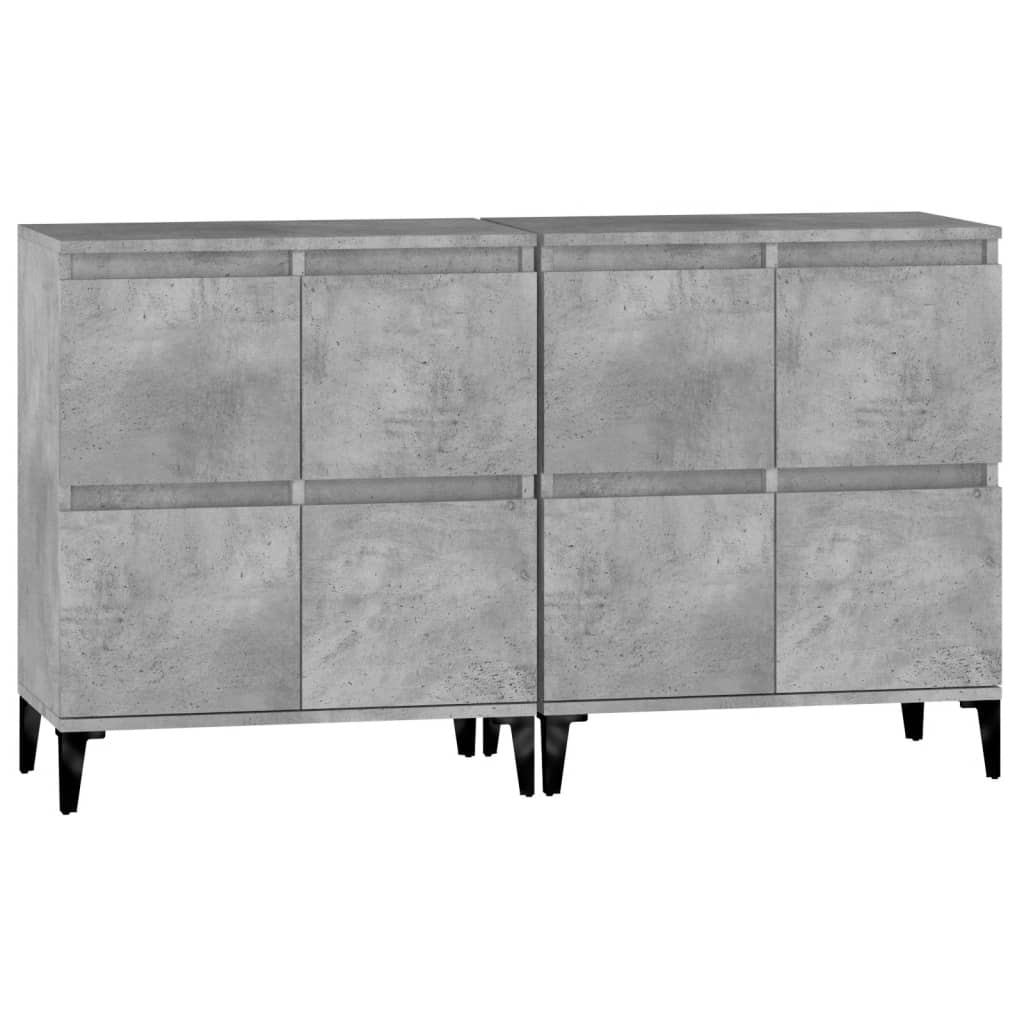 2 db betonszürke szerelt fa tálalószekrény 60 x 35 x 70 cm