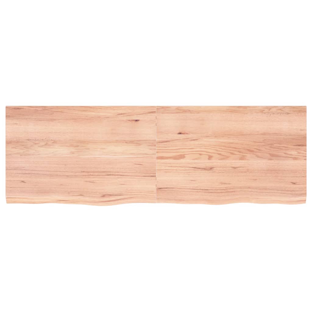 Világosbarna kezelt tömör tölgyfa asztallap 180x60x4 cm