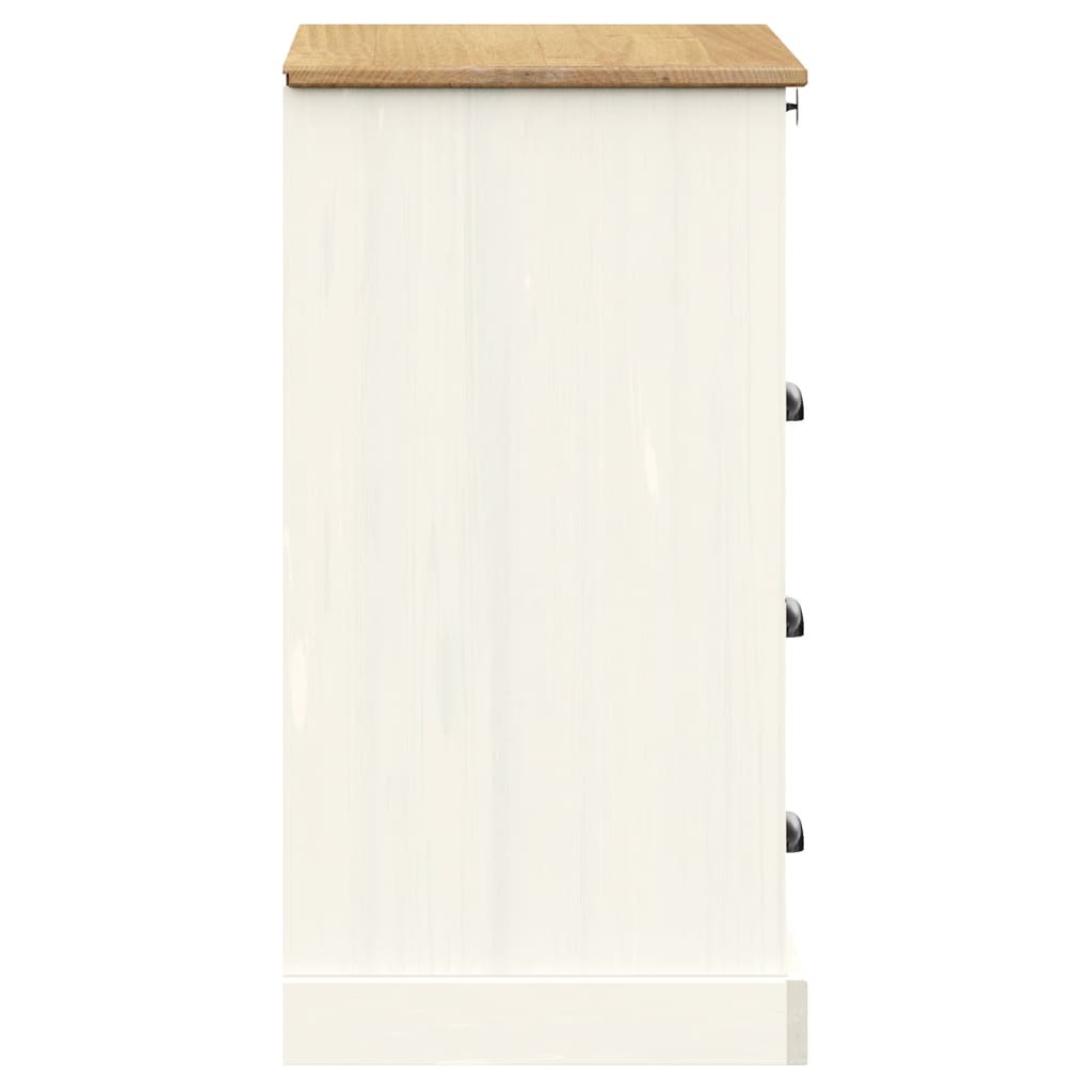 Vigo fehér tömör fenyőfa komód 80x40x76 cm Vigo fehér tömör fenyőfa komód 80x40x76 cm