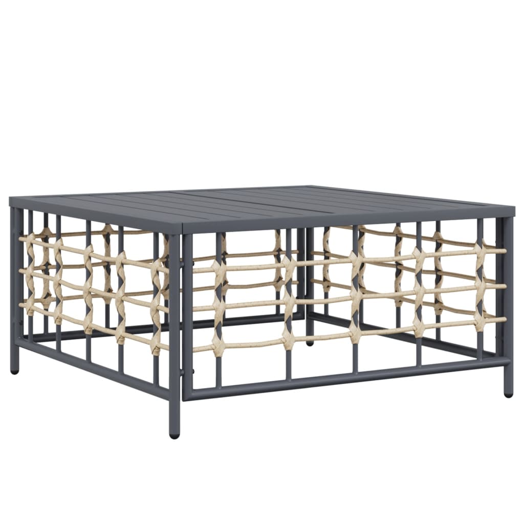 6-részes antracitszürke polyrattan kerti ülőgarnitúra párnákkal 6-részes antracitszürke polyrattan kerti ülőgarnitúra párnákkal
