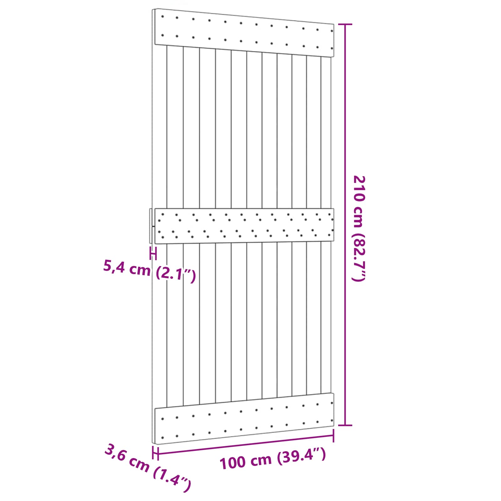Ajtó narvik természetes 100 x 210 cm szilárd fenyőfa