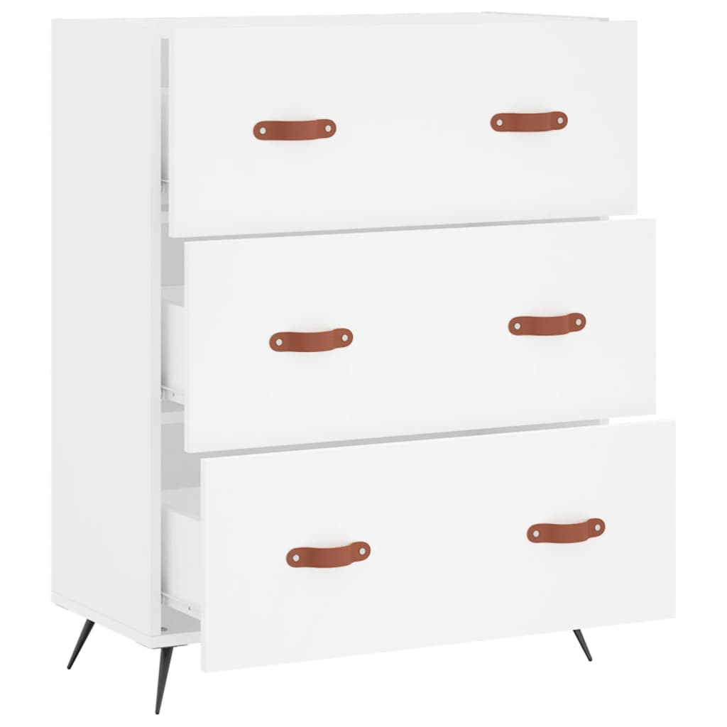 Fehér műfa komód 69,5 x 34 x 90 cm Fehér műfa komód 69,5 x 34 x 90 cm