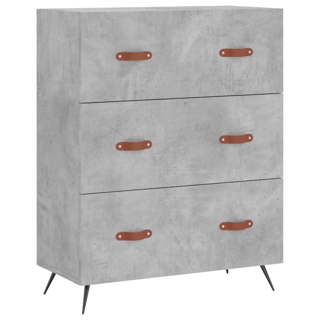 Betonszürke műfa komód 69,5 x 34 x 90 cm Betonszürke műfa komód 69,5 x 34 x 90 cm