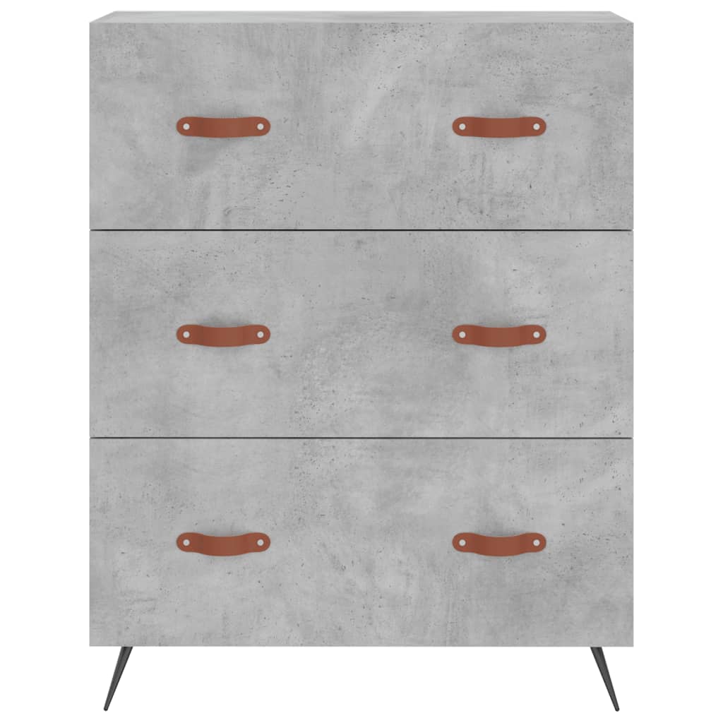 Betonszürke műfa komód 69,5 x 34 x 90 cm Betonszürke műfa komód 69,5 x 34 x 90 cm