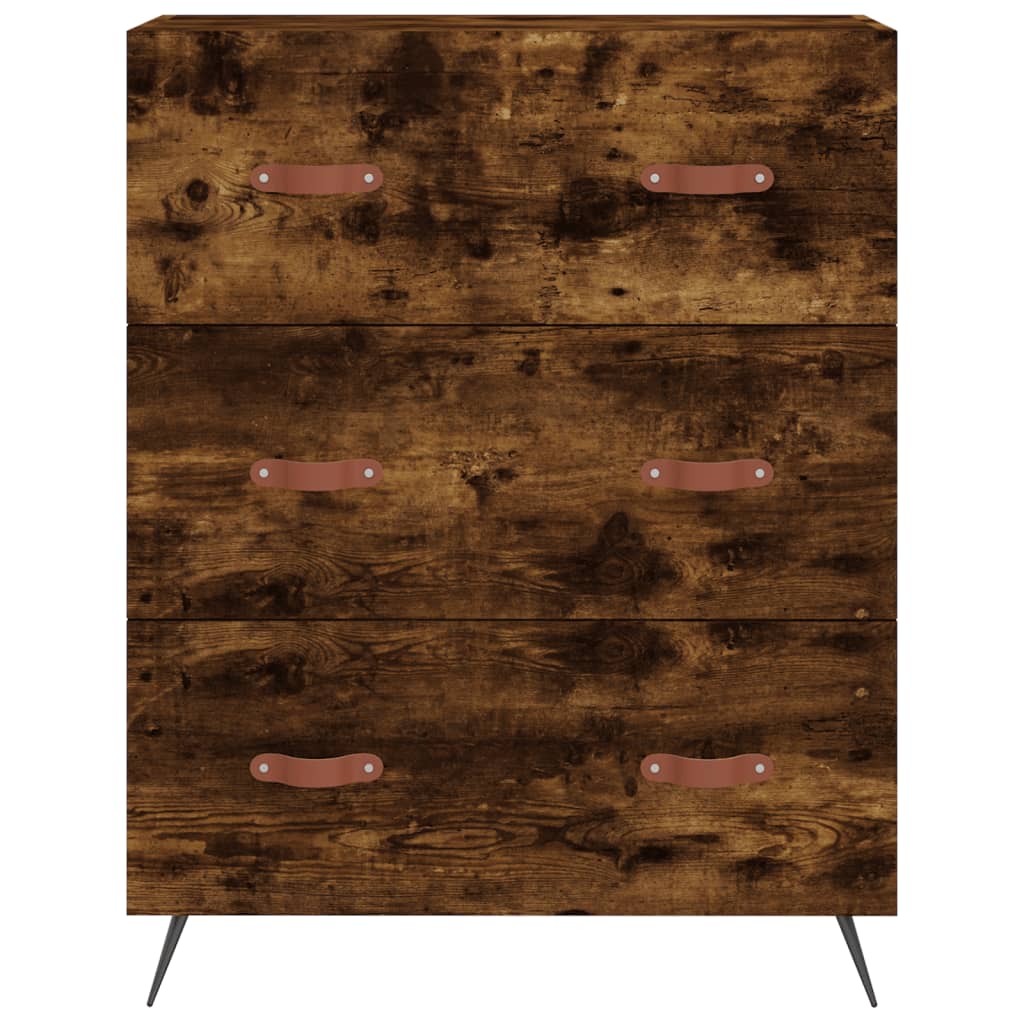 Füstös tölgyszínű szerelt fa komód 69,5 x 34 x 90 cm Füstös tölgyszínű szerelt fa komód 69,5 x 34 x 90 cm