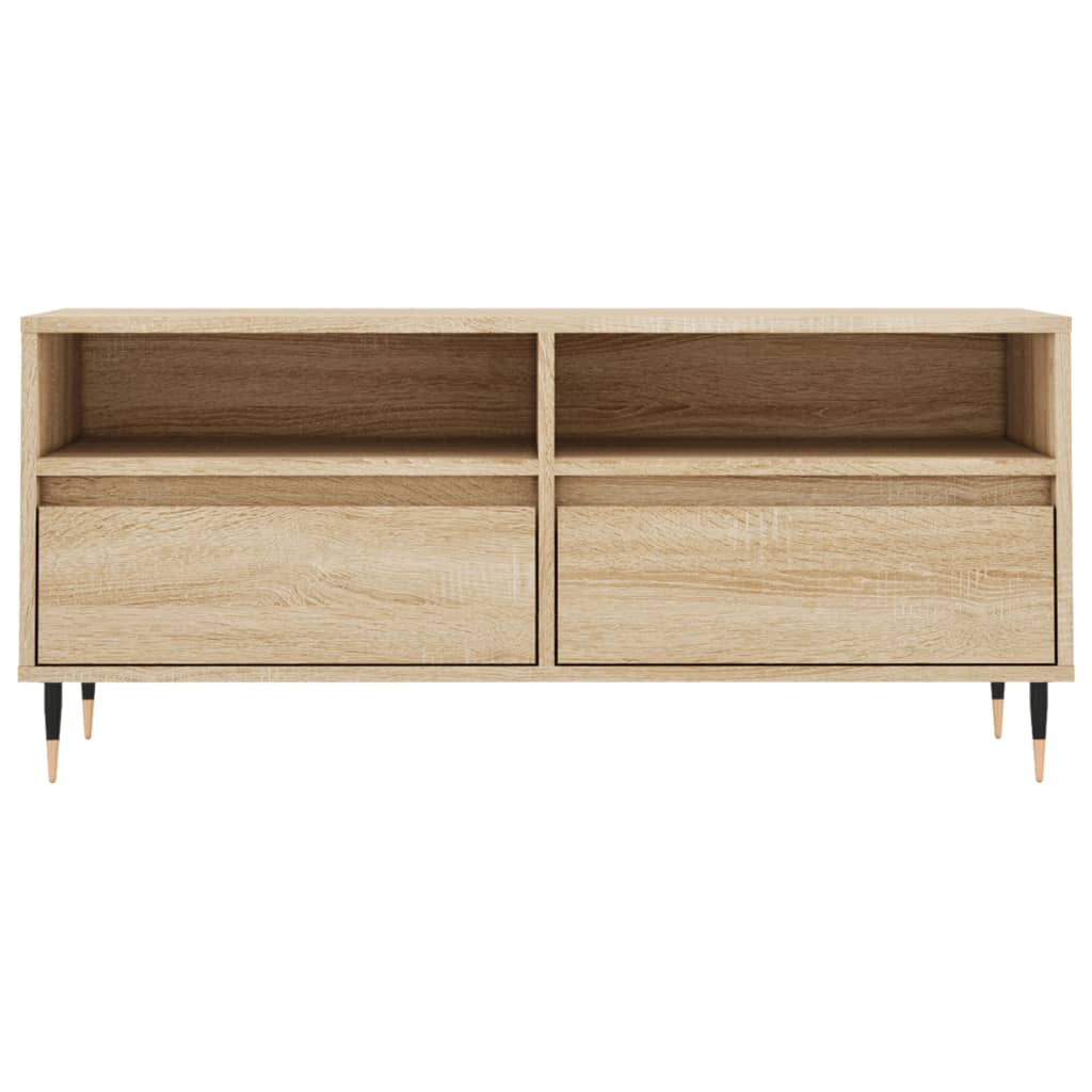 Sonoma tölgyszínű szerelt fa tv-szekrény 100x34,5x44,5 cm