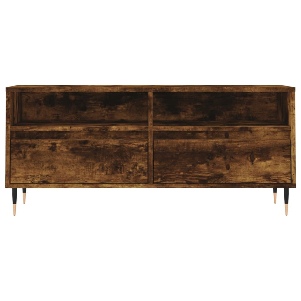 Füstös tölgyszínű szerelt fa tv-szekrény 100x34,5x44,5 cm Füstös tölgyszínű szerelt fa tv-szekrény 100x34,5x44,5 cm