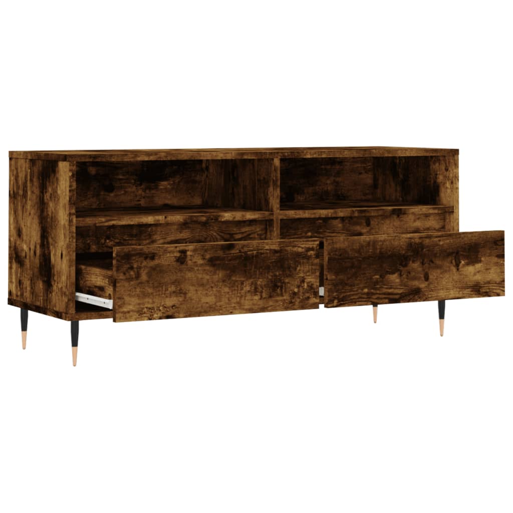 Füstös tölgyszínű szerelt fa tv-szekrény 100x34,5x44,5 cm Füstös tölgyszínű szerelt fa tv-szekrény 100x34,5x44,5 cm