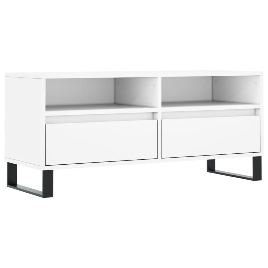 Fehér szerelt fa tv-szekrény 100x34,5x44,5 cm Fehér szerelt fa tv-szekrény 100x34,5x44,5 cm