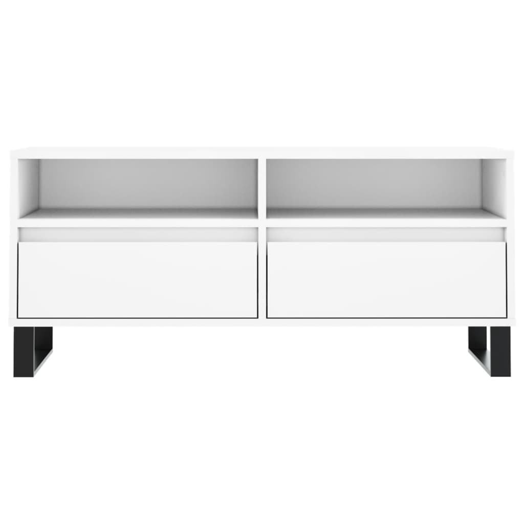 Fehér szerelt fa tv-szekrény 100x34,5x44,5 cm Fehér szerelt fa tv-szekrény 100x34,5x44,5 cm