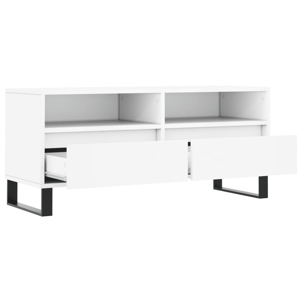 Fehér szerelt fa tv-szekrény 100x34,5x44,5 cm Fehér szerelt fa tv-szekrény 100x34,5x44,5 cm