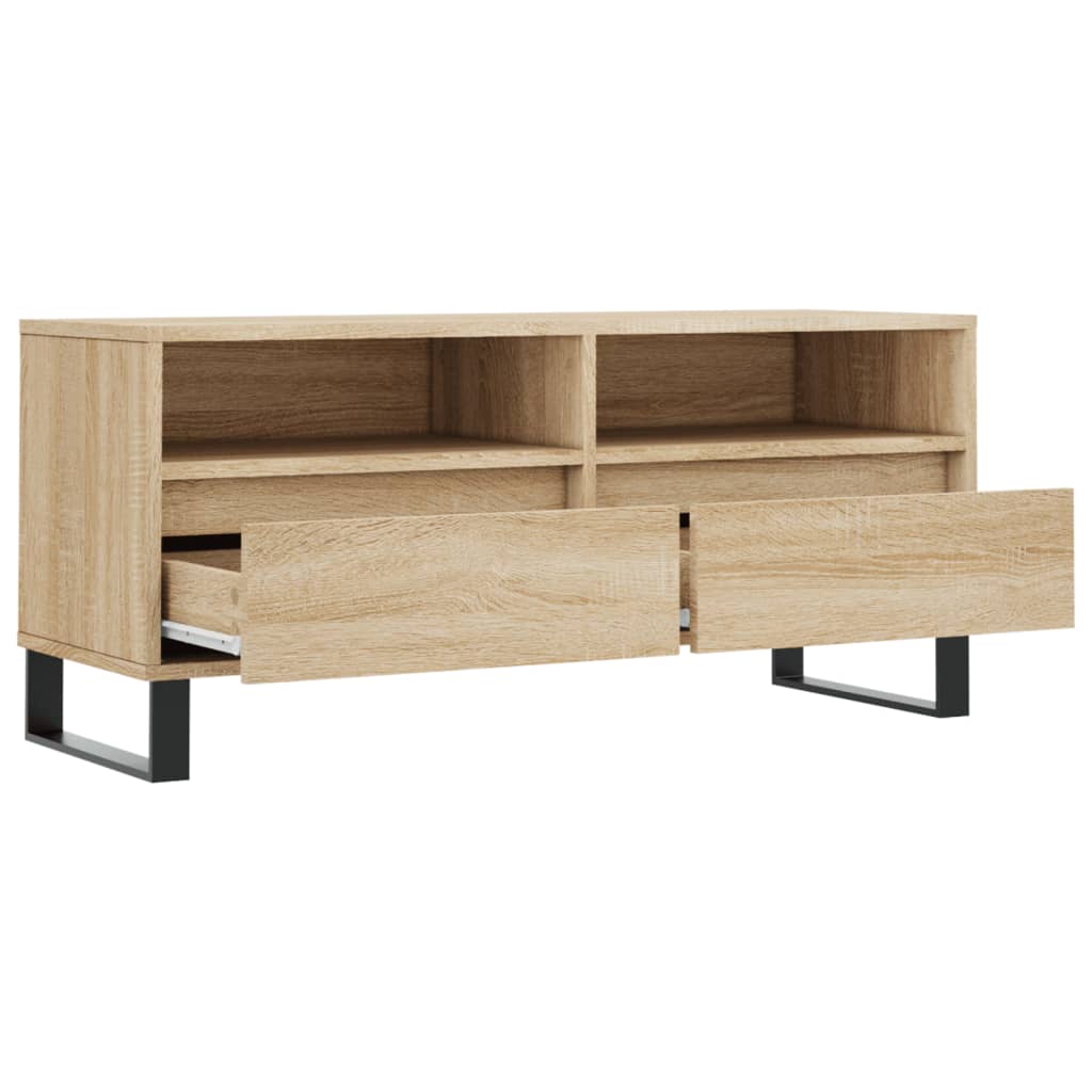 Sonoma tölgyszínű szerelt fa tv-szekrény 100x34,5x44,5 cm