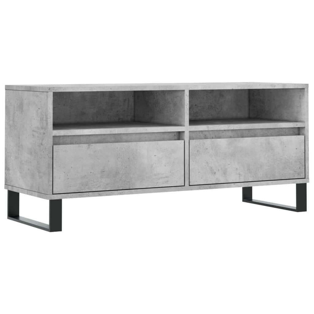 Betonszürke szerelt fa tv-szekrény 100x34,5x44,5 cm