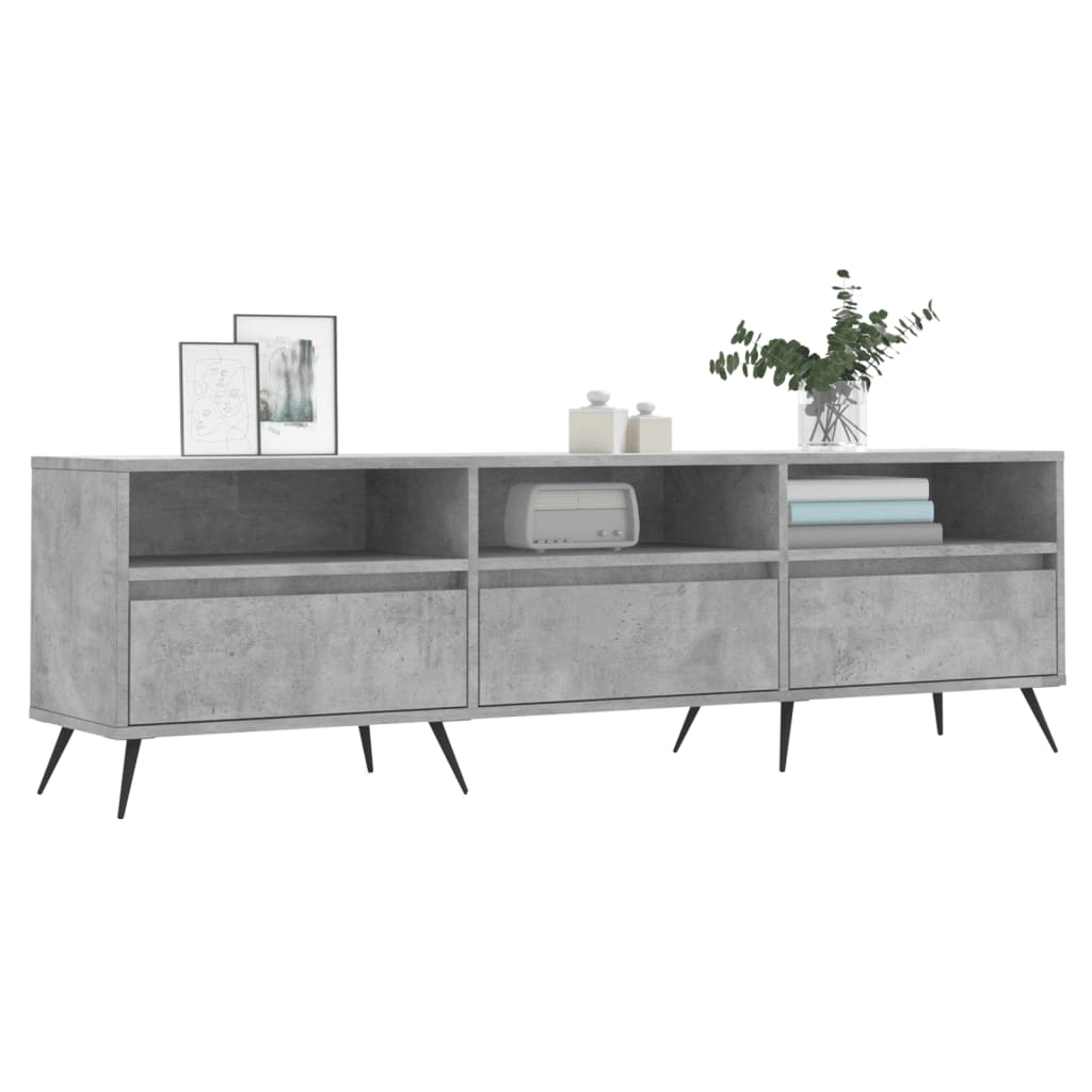 Betonszürke szerelt fa tv-szekrény 150x30x44,5 cm Betonszürke szerelt fa tv-szekrény 150x30x44,5 cm