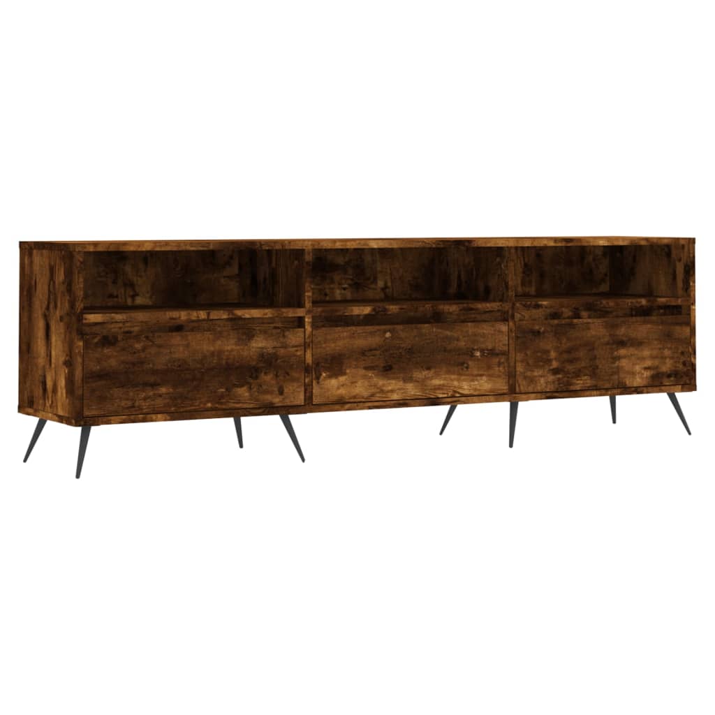 Füstös tölgyszínű szerelt fa tv-szekrény 150x30x44,5 cm Füstös tölgyszínű szerelt fa tv-szekrény 150x30x44,5 cm