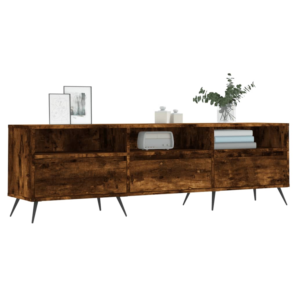 Füstös tölgyszínű szerelt fa tv-szekrény 150x30x44,5 cm Füstös tölgyszínű szerelt fa tv-szekrény 150x30x44,5 cm