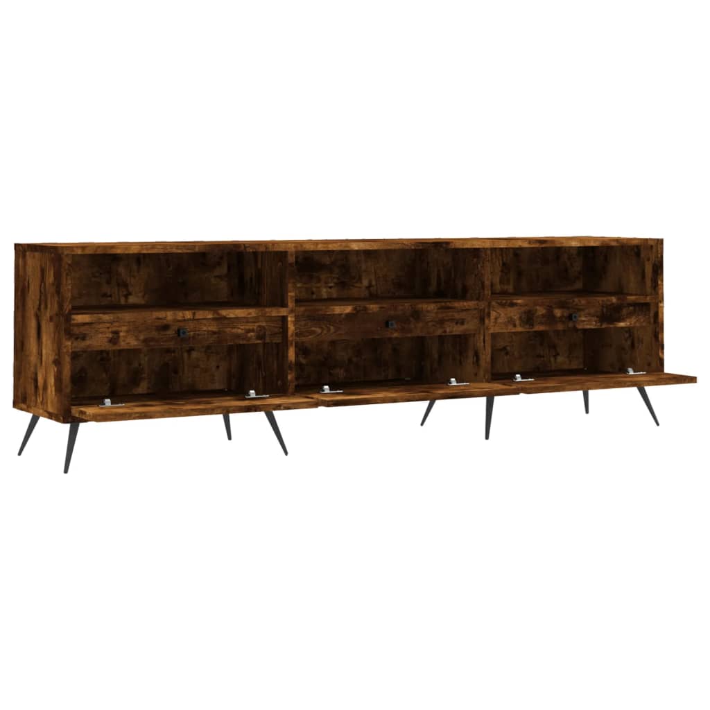 Füstös tölgyszínű szerelt fa tv-szekrény 150x30x44,5 cm Füstös tölgyszínű szerelt fa tv-szekrény 150x30x44,5 cm