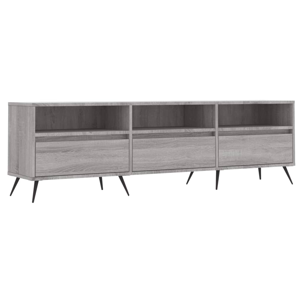 Szürke sonoma színű szerelt fa tv-szekrény 150x30x44,5 cm Szürke sonoma színű szerelt fa tv-szekrény 150x30x44,5 cm