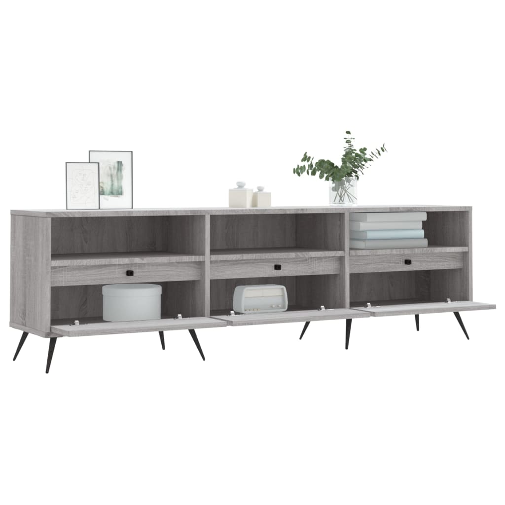 Szürke sonoma színű szerelt fa tv-szekrény 150x30x44,5 cm Szürke sonoma színű szerelt fa tv-szekrény 150x30x44,5 cm