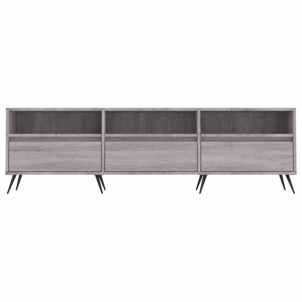 Szürke sonoma színű szerelt fa tv-szekrény 150x30x44,5 cm Szürke sonoma színű szerelt fa tv-szekrény 150x30x44,5 cm