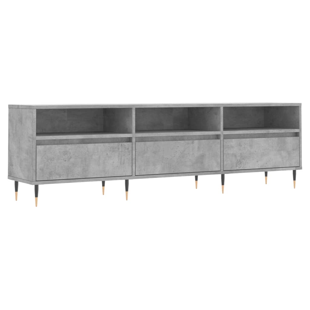 Betonszürke szerelt fa tv-szekrény 150x30x44,5 cm Betonszürke szerelt fa tv-szekrény 150x30x44,5 cm