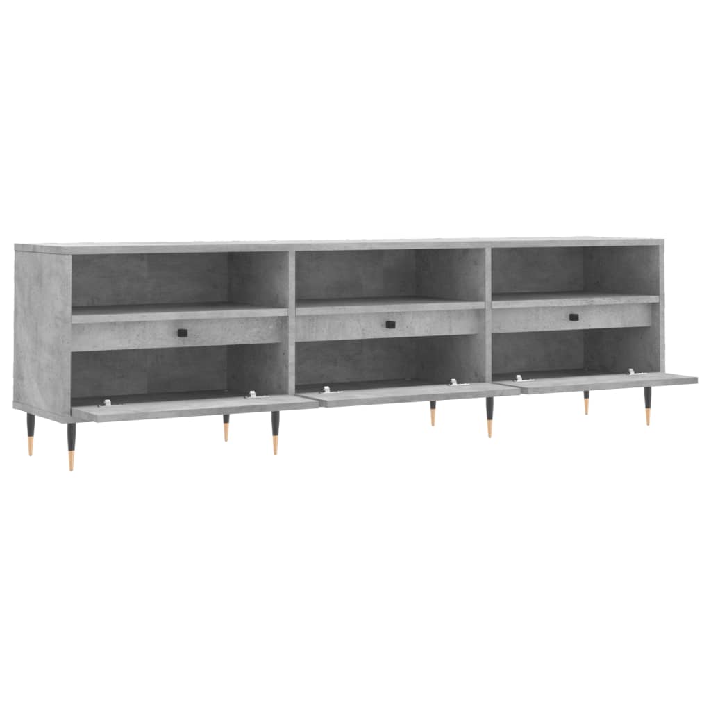 Betonszürke szerelt fa tv-szekrény 150x30x44,5 cm Betonszürke szerelt fa tv-szekrény 150x30x44,5 cm