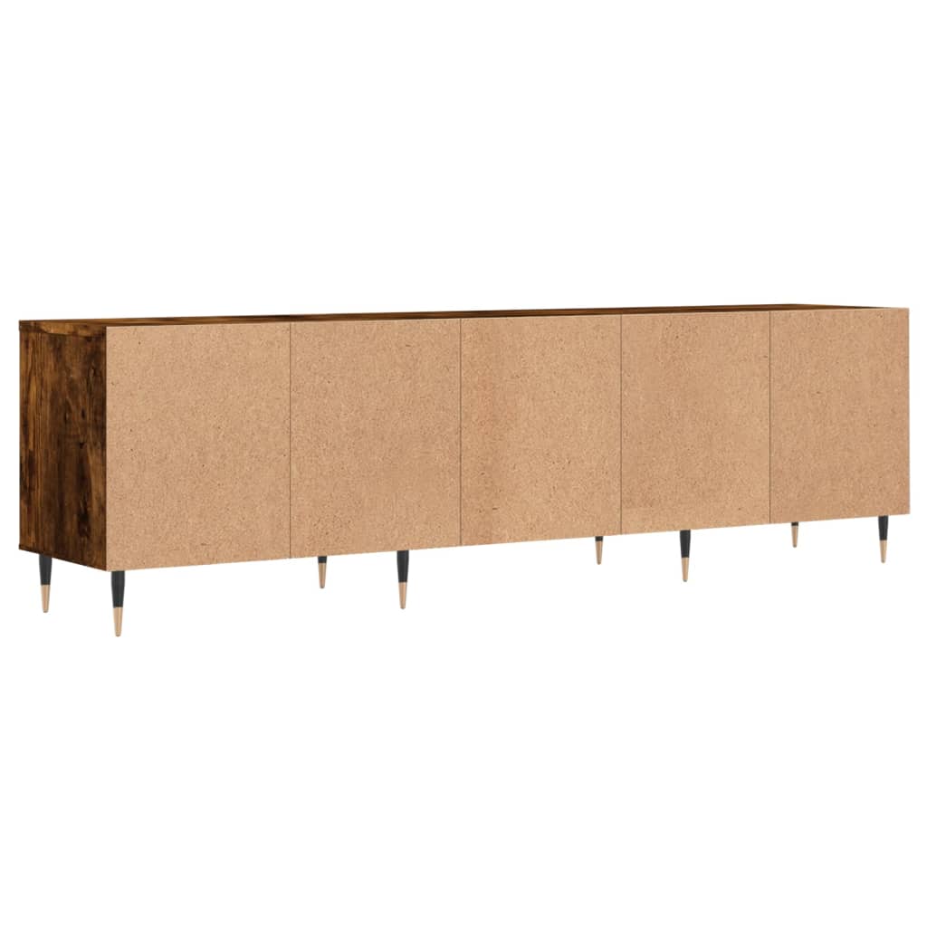 Füstös tölgyszínű szerelt fa tv-szekrény 150x30x44,5 cm