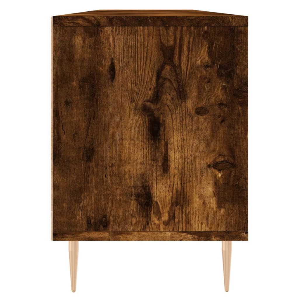 Füstös tölgyszínű szerelt fa tv-szekrény 150x30x44,5 cm